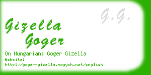 gizella goger business card